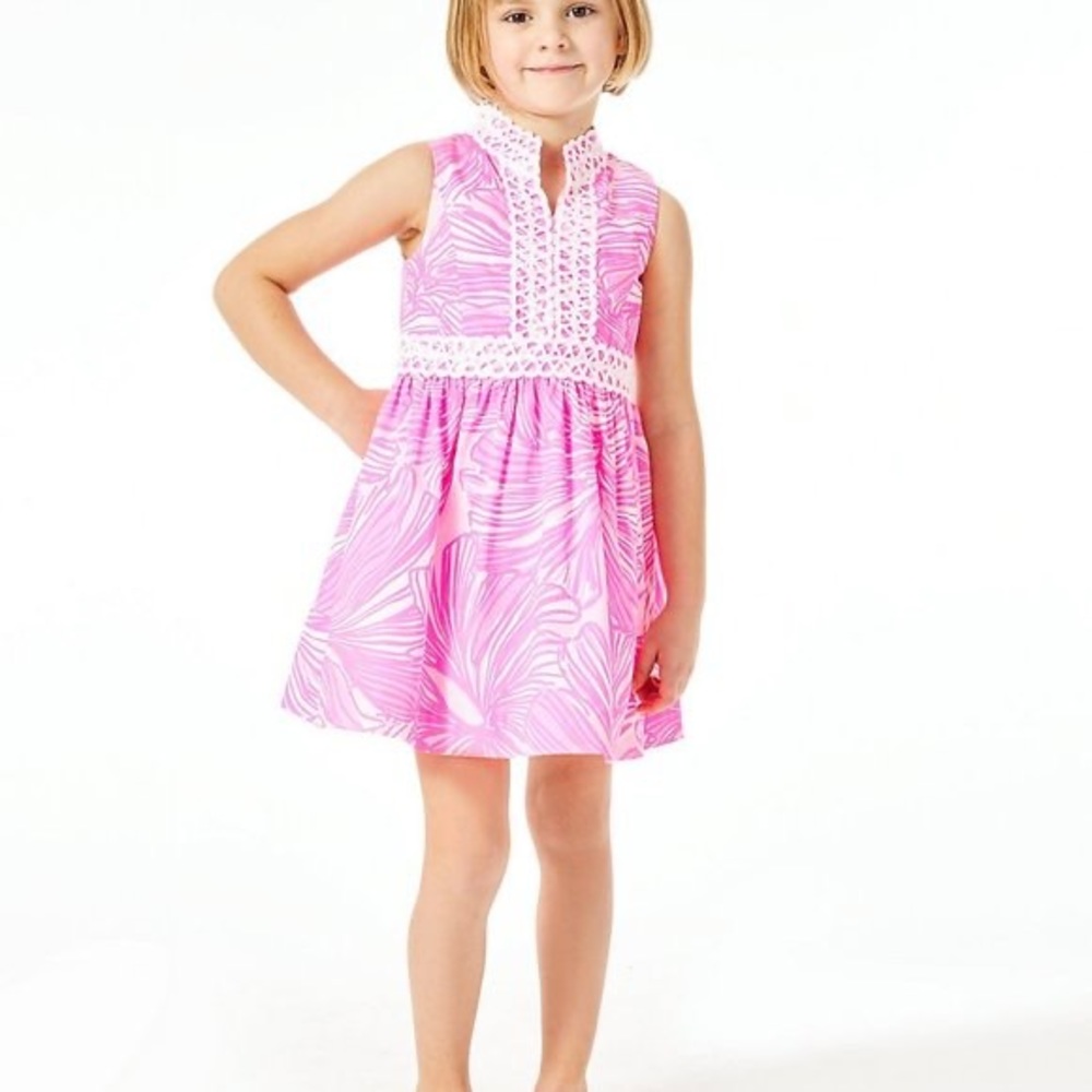 Lilly Pulitzer mini Franci dress pink fronds